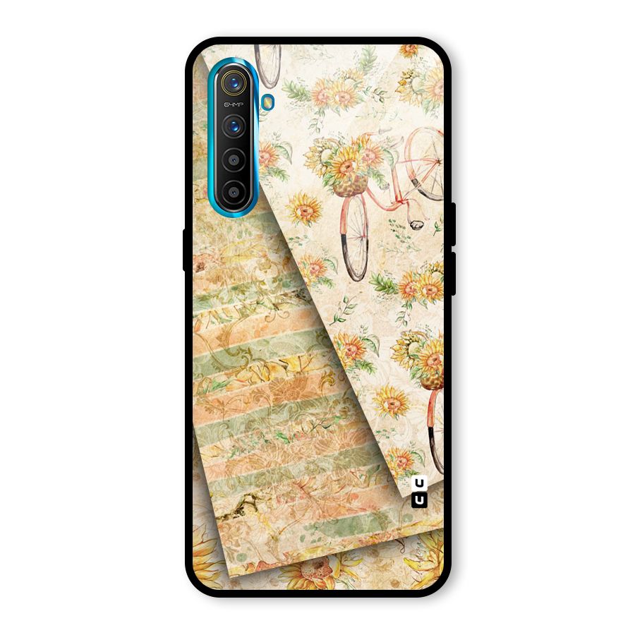 Floral Bicycle Glass Back Case for Realme X2