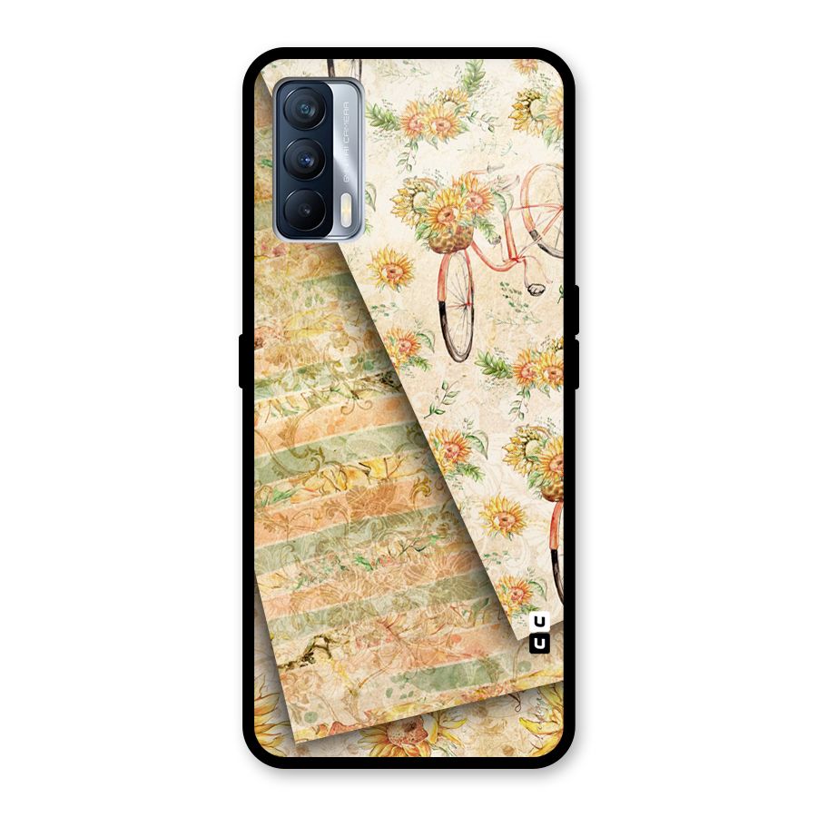 Floral Bicycle Glass Back Case for Realme X7