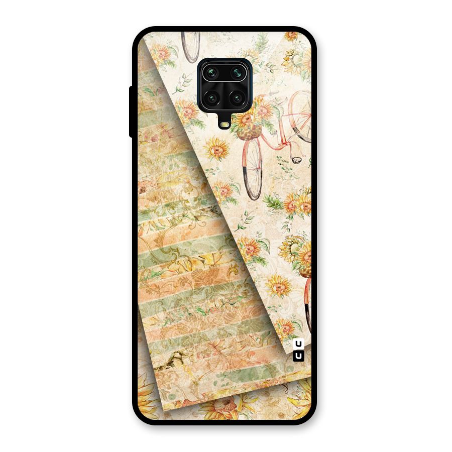 Floral Bicycle Glass Back Case for Redmi Note 10 Lite