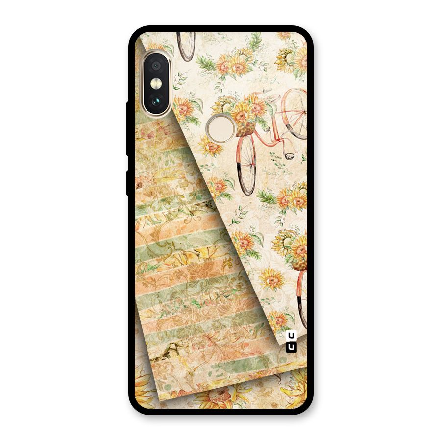 Floral Bicycle Glass Back Case for Redmi Note 5 Pro