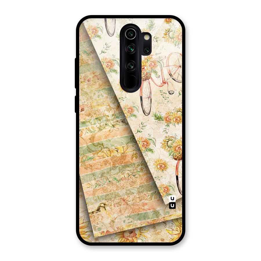 Floral Bicycle Glass Back Case for Redmi Note 8 Pro