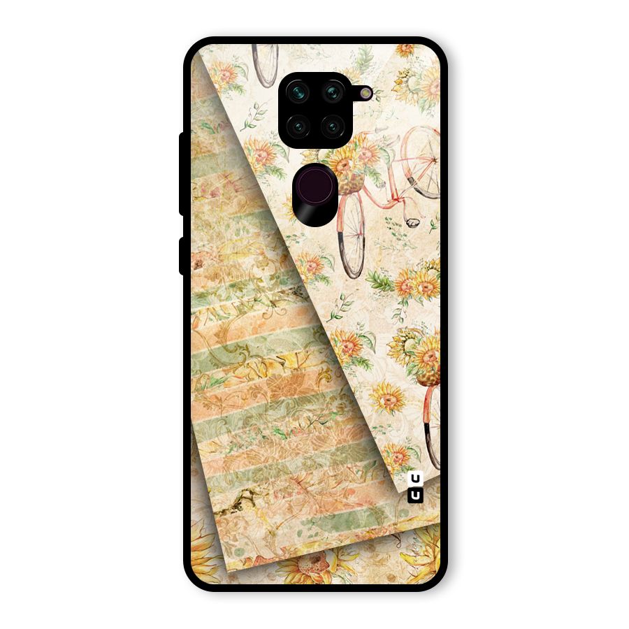 Floral Bicycle Glass Back Case for Redmi Note 9