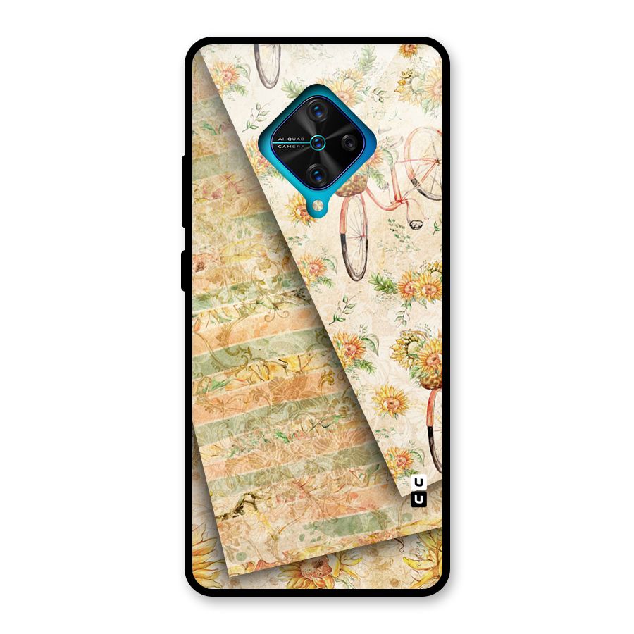 Floral Bicycle Glass Back Case for Vivo S1 Pro