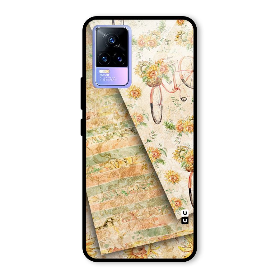 Floral Bicycle Glass Back Case for Vivo Y73