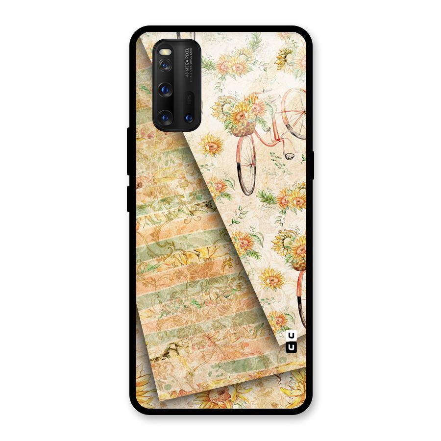 Floral Bicycle Glass Back Case for Vivo iQOO 3