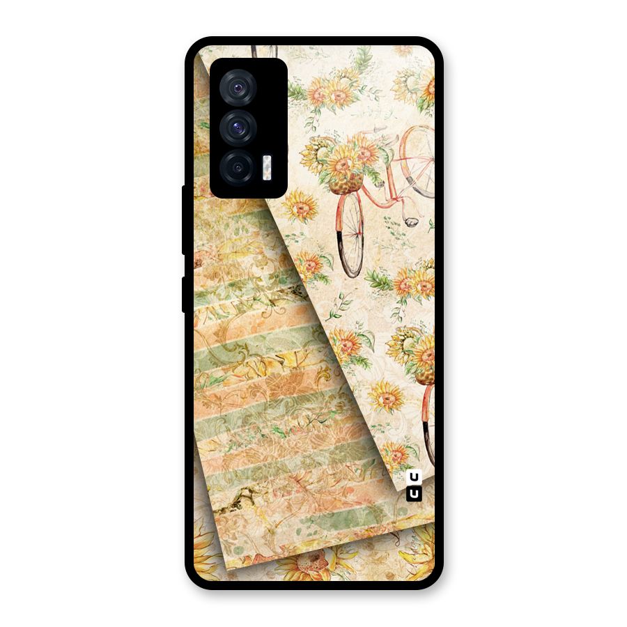 Floral Bicycle Glass Back Case for Vivo iQOO 7 5G