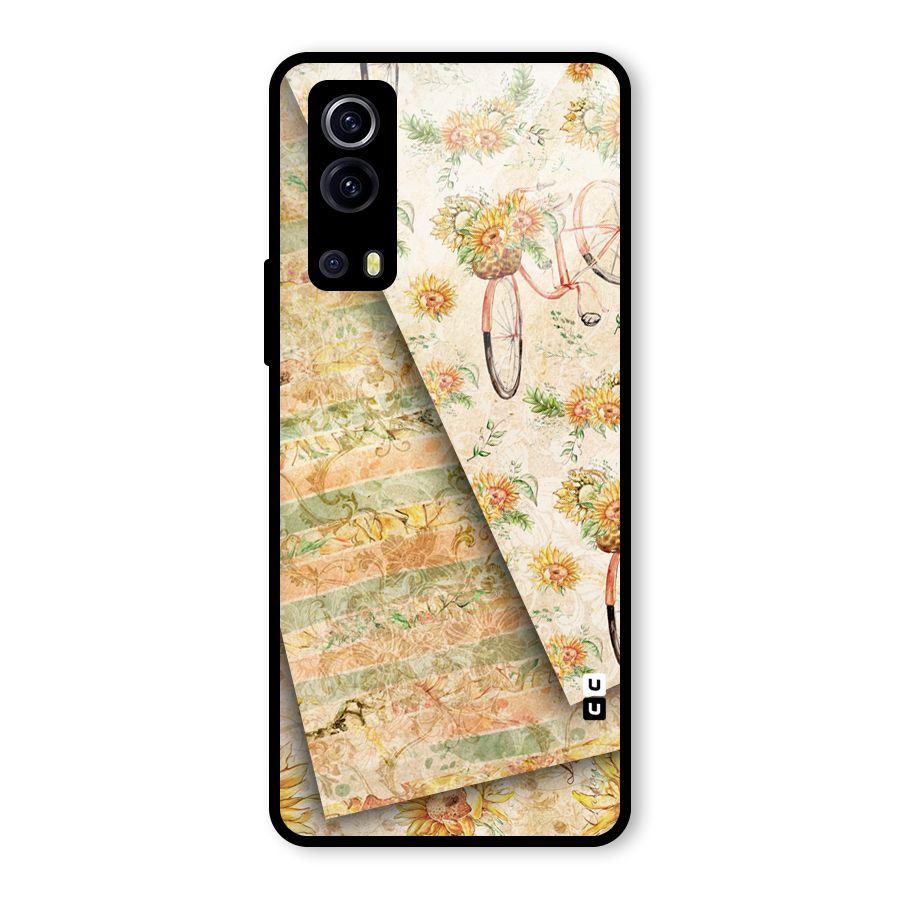Floral Bicycle Glass Back Case for Vivo iQOO Z3