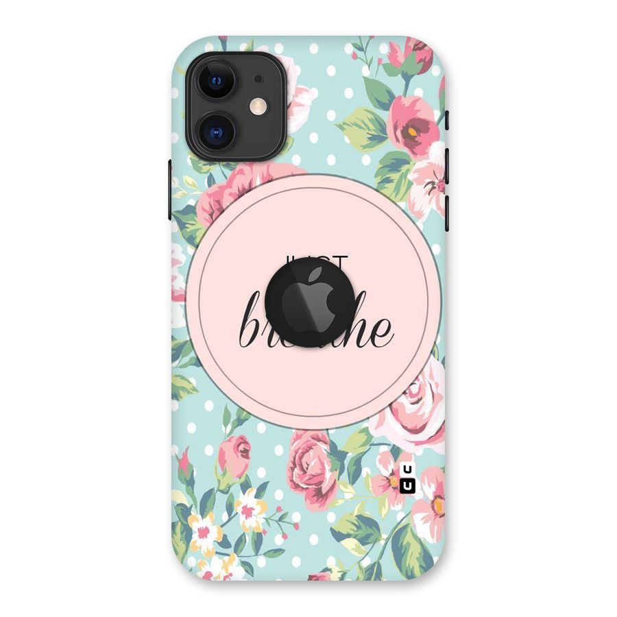 Floral Bloom Back Case for iPhone 11 Logo Cut