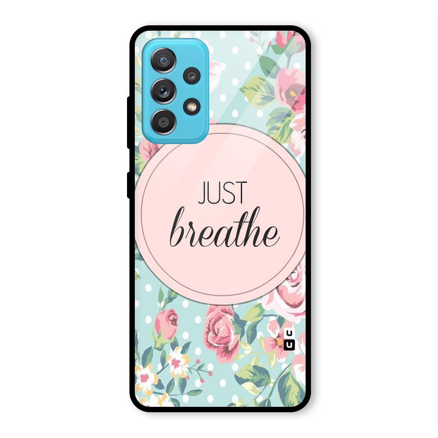 Floral Bloom Glass Back Case for Galaxy A52s 5G