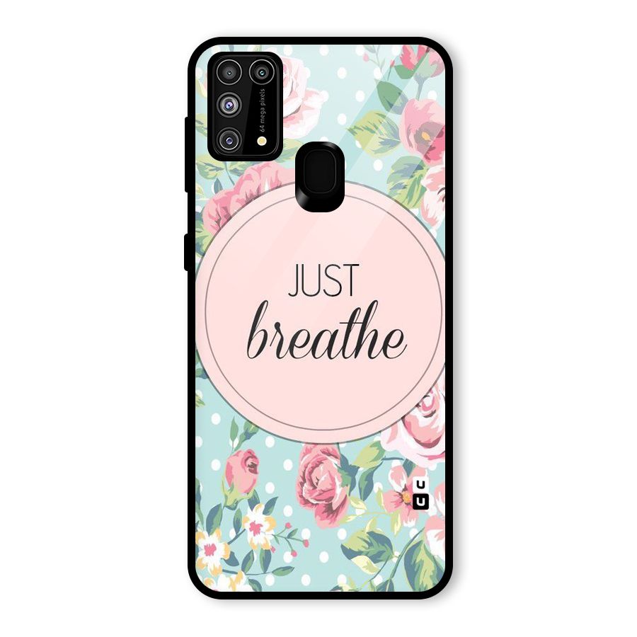 Floral Bloom Glass Back Case for Galaxy F41
