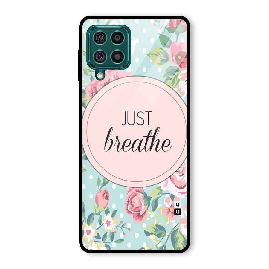 Floral Bloom Glass Back Case for Galaxy F62