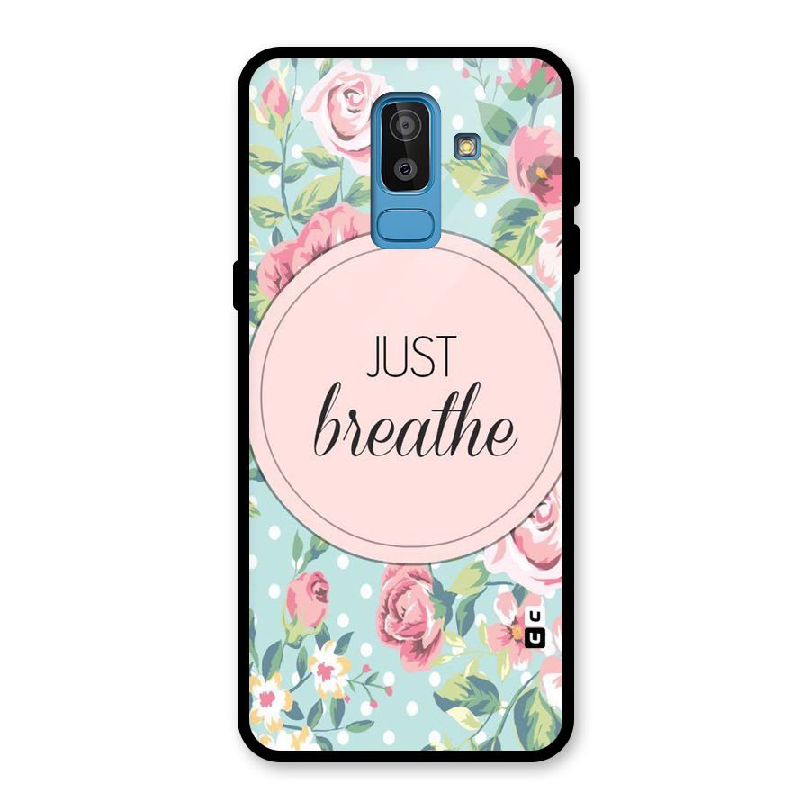 Floral Bloom Glass Back Case for Galaxy J8