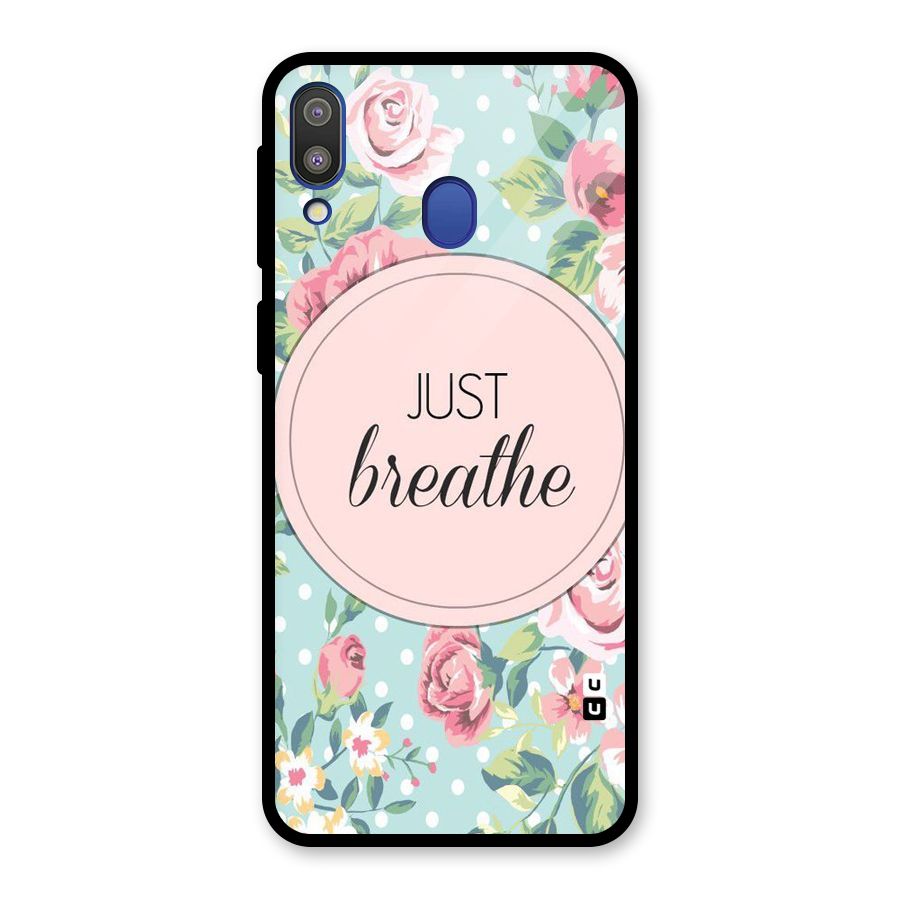 Floral Bloom Glass Back Case for Galaxy M20