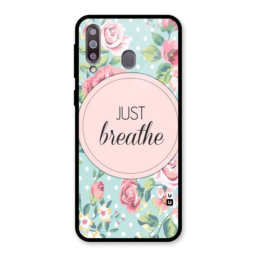 Floral Bloom Glass Back Case for Galaxy M30