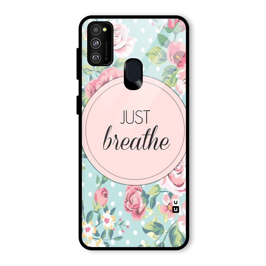 Floral Bloom Glass Back Case for Galaxy M30s