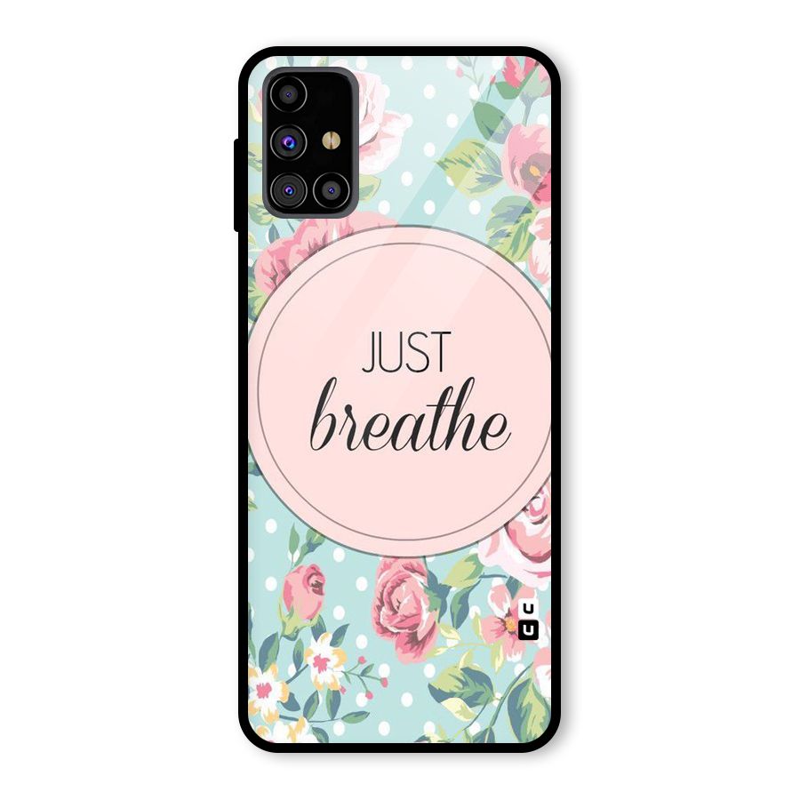 Floral Bloom Glass Back Case for Galaxy M31s