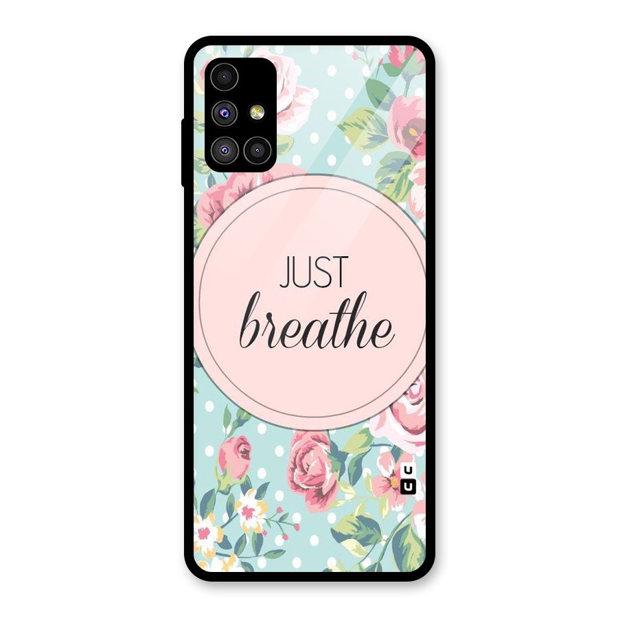 Floral Bloom Glass Back Case for Galaxy M51