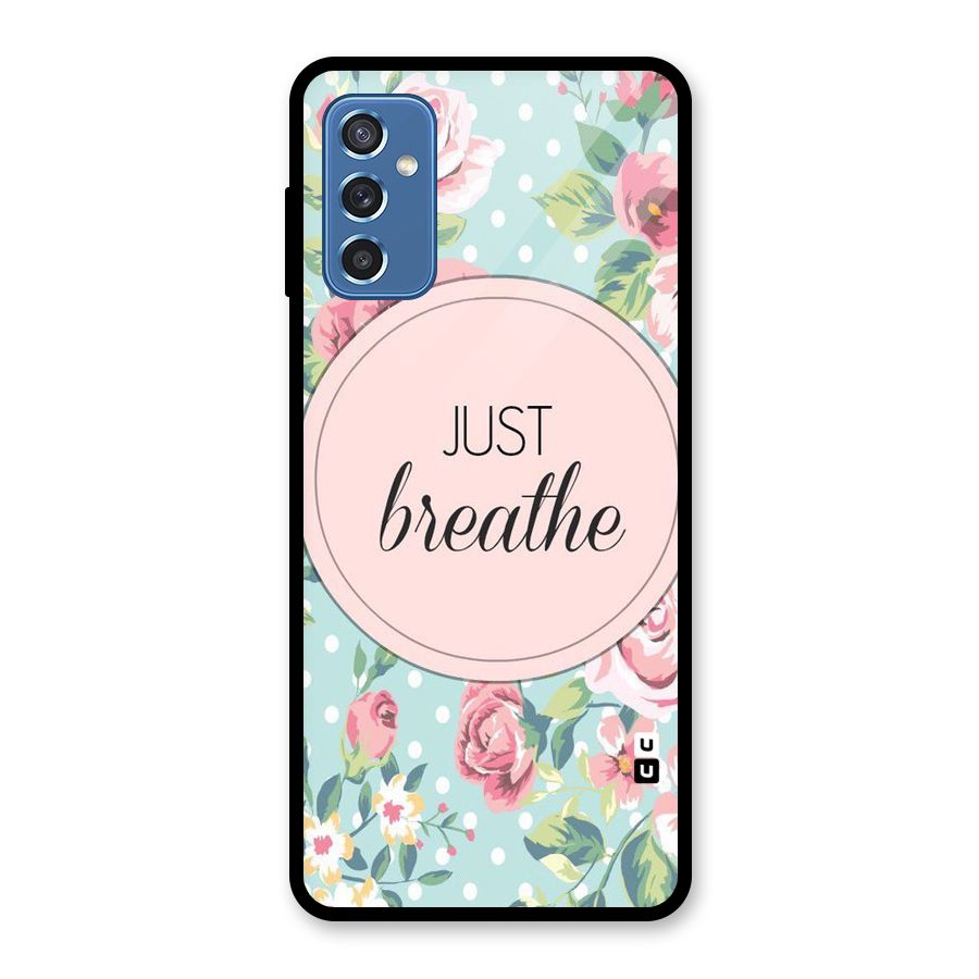 Floral Bloom Glass Back Case for Galaxy M52 5G