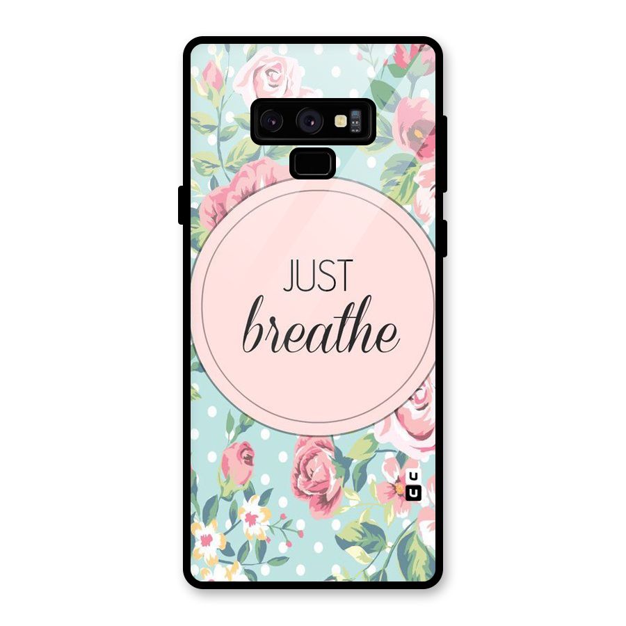Floral Bloom Glass Back Case for Galaxy Note 9