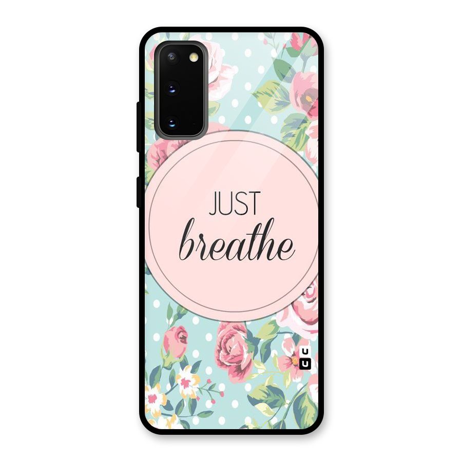Floral Bloom Glass Back Case for Galaxy S20