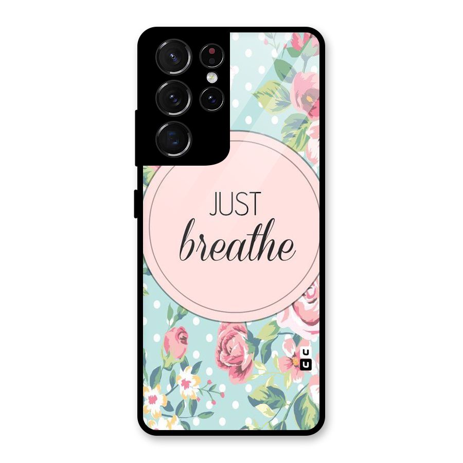 Floral Bloom Glass Back Case for Galaxy S21 Ultra 5G