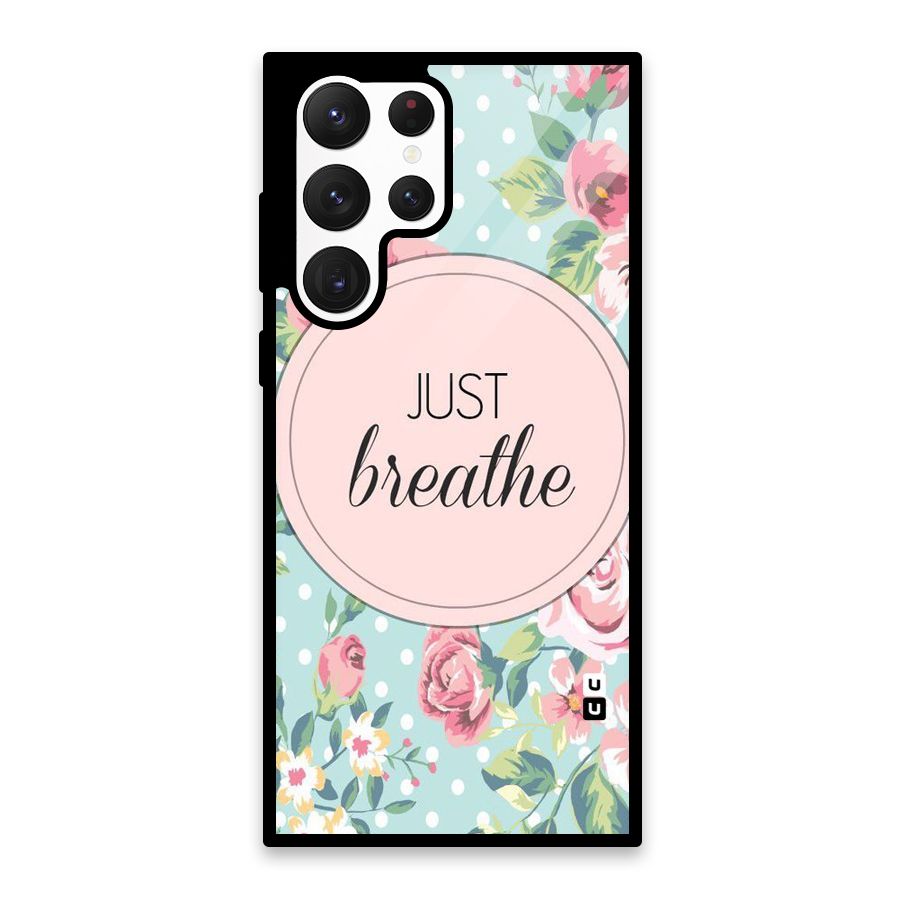 Floral Bloom Glass Back Case for Galaxy S22 Ultra 5G