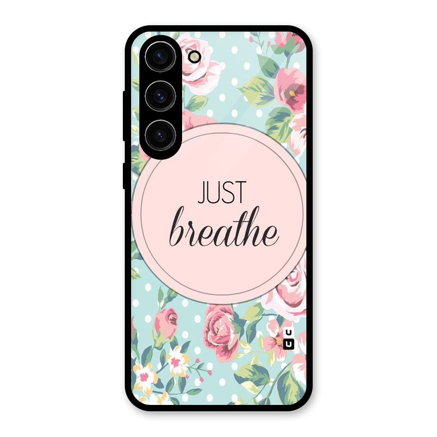 Floral Bloom Glass Back Case for Galaxy S23 Plus
