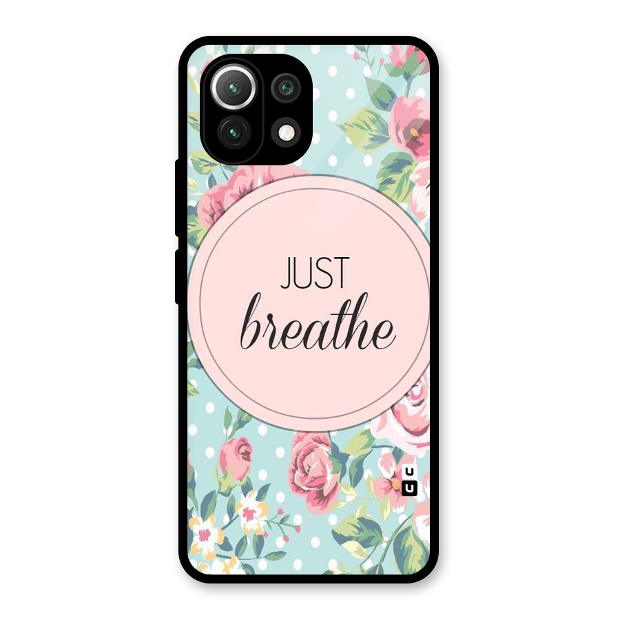 Floral Bloom Glass Back Case for Mi 11 Lite NE 5G
