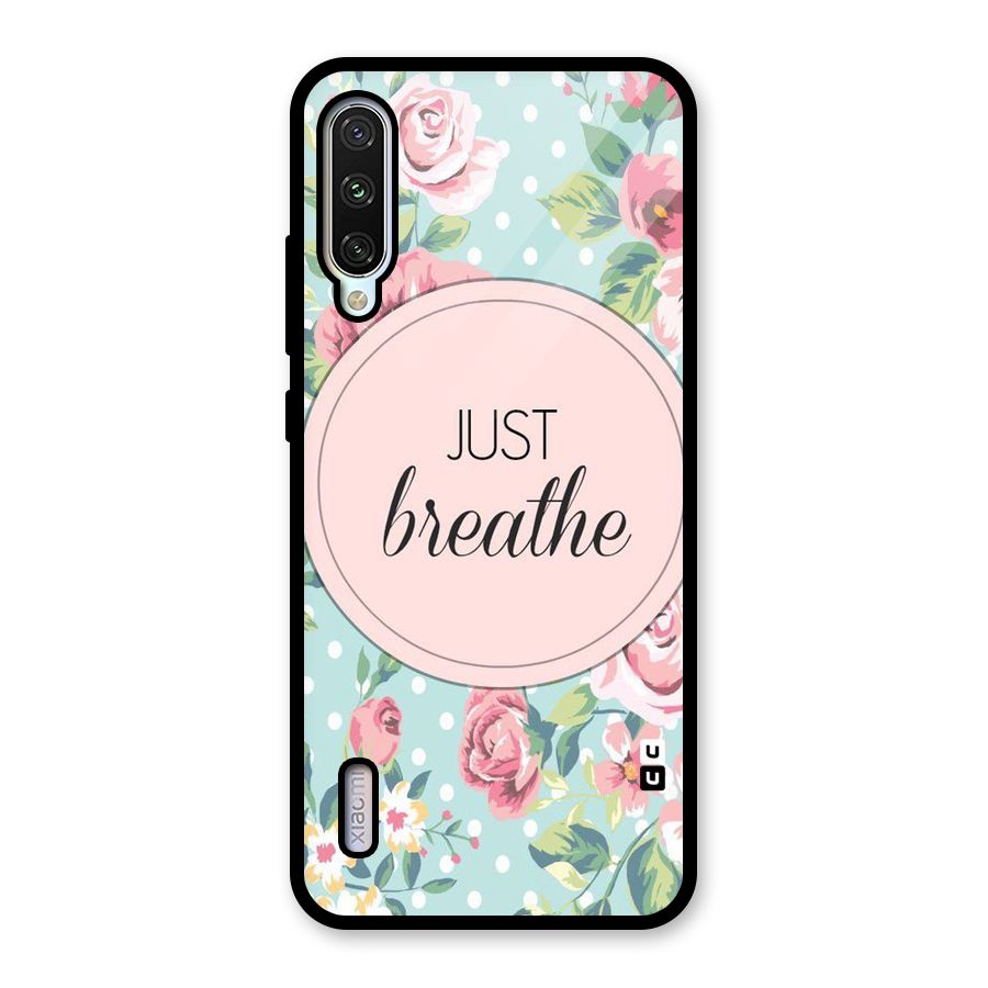 Floral Bloom Glass Back Case for Mi A3