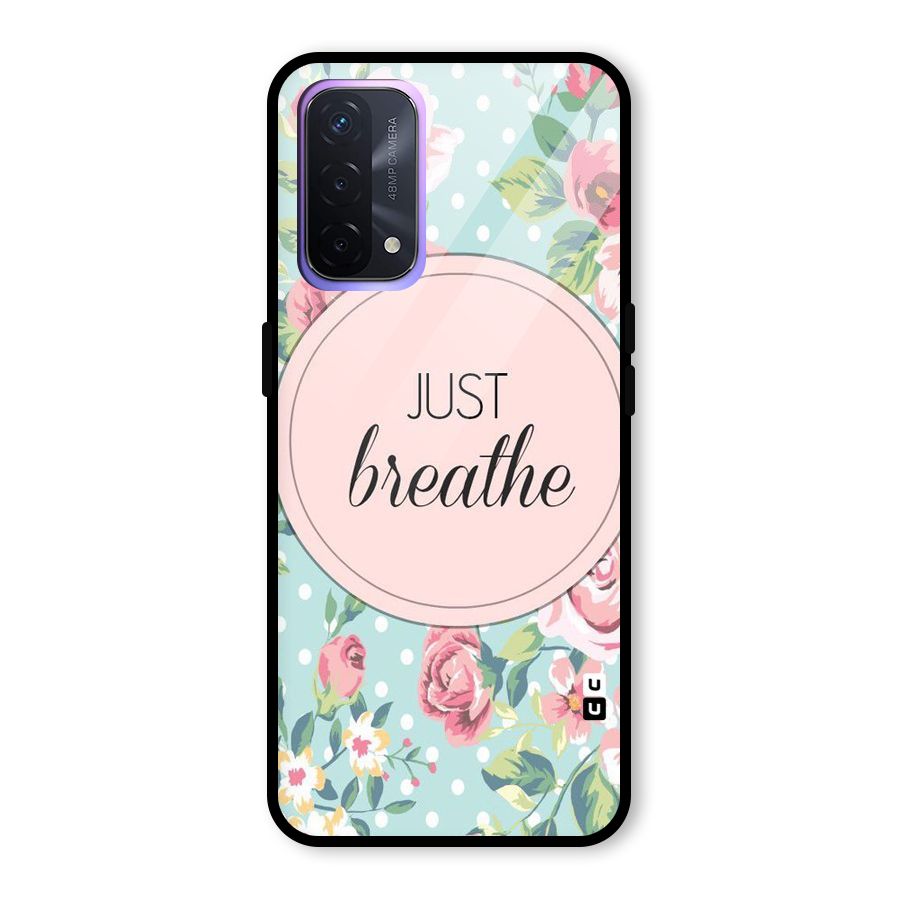 Floral Bloom Glass Back Case for Oppo A74 5G