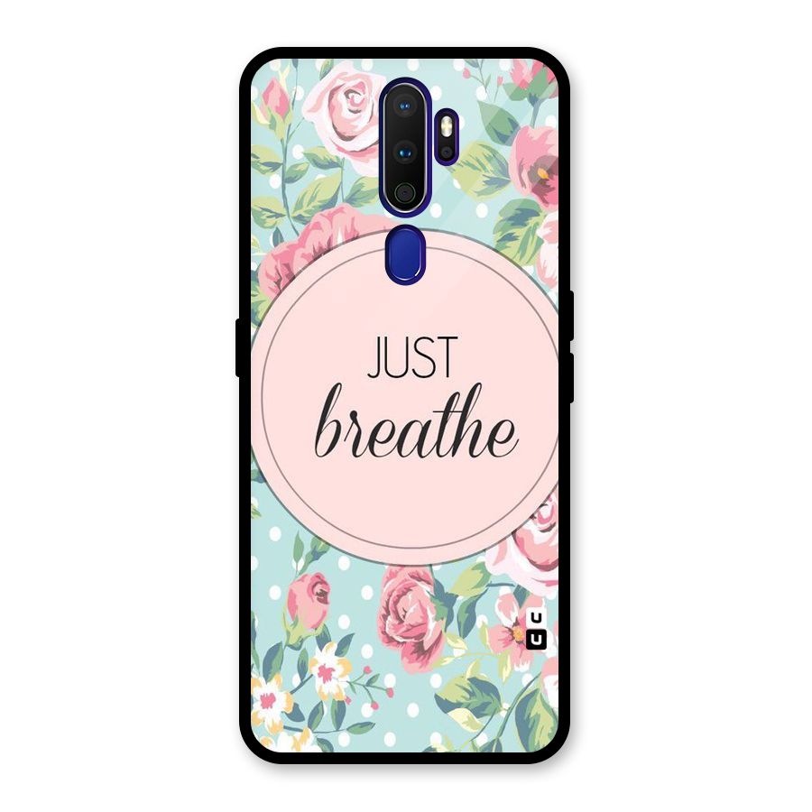 Floral Bloom Glass Back Case for Oppo A9 (2020)