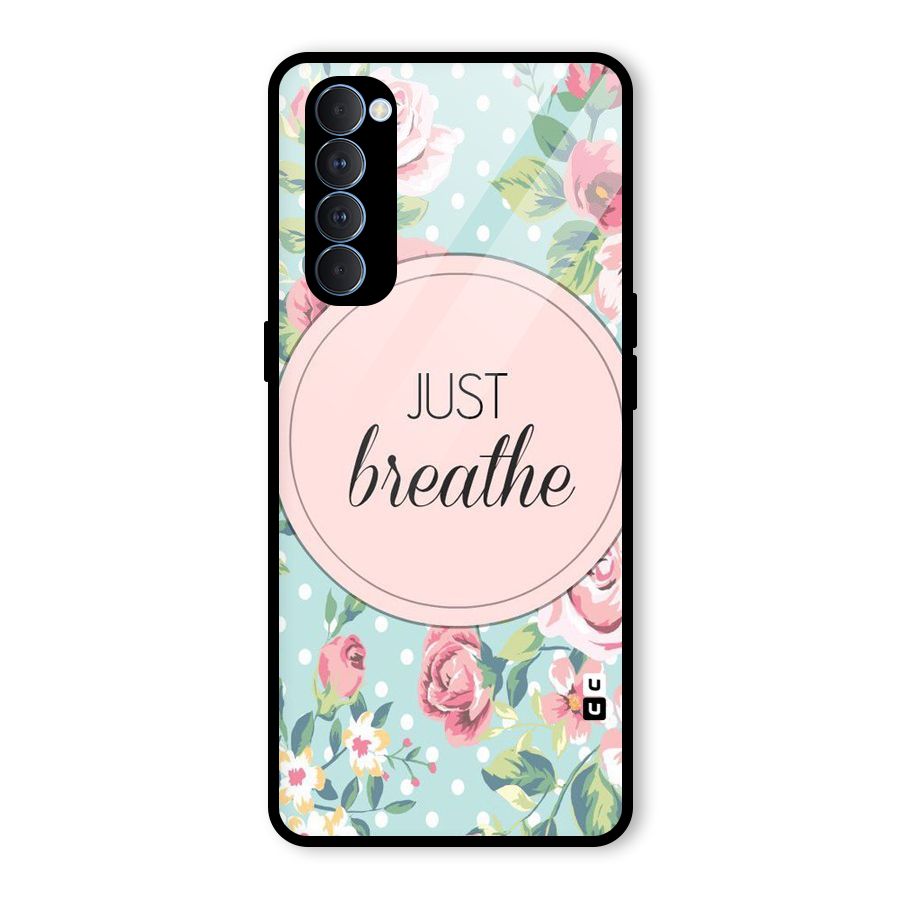 Floral Bloom Glass Back Case for Oppo Reno4 Pro