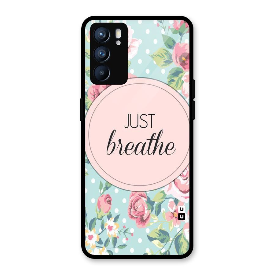 Floral Bloom Glass Back Case for Oppo Reno6 5G