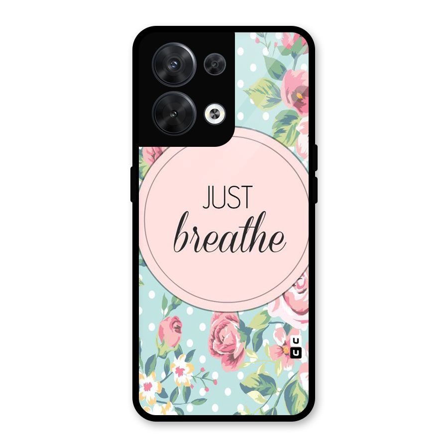 Floral Bloom Glass Back Case for Oppo Reno8 5G