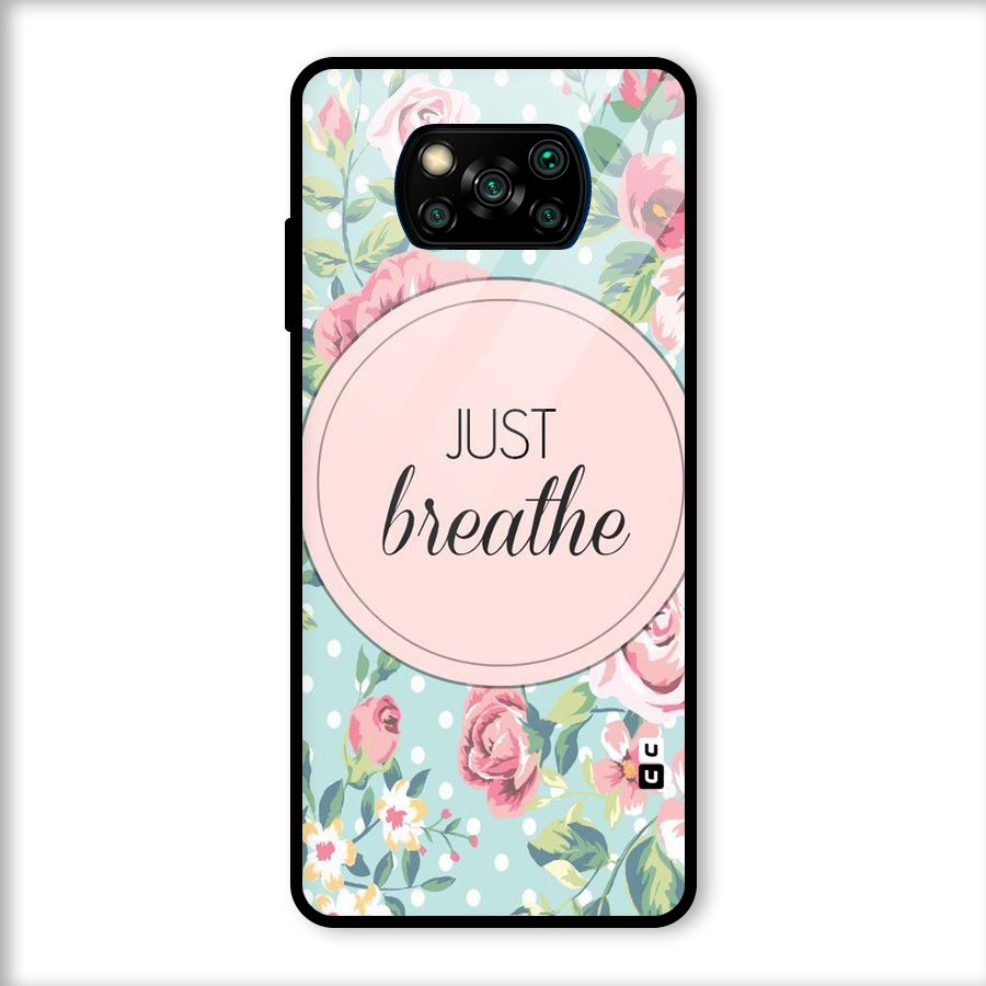 Floral Bloom Glass Back Case for Poco X3