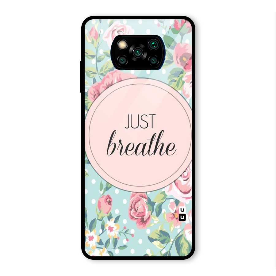 Floral Bloom Glass Back Case for Poco X3 Pro