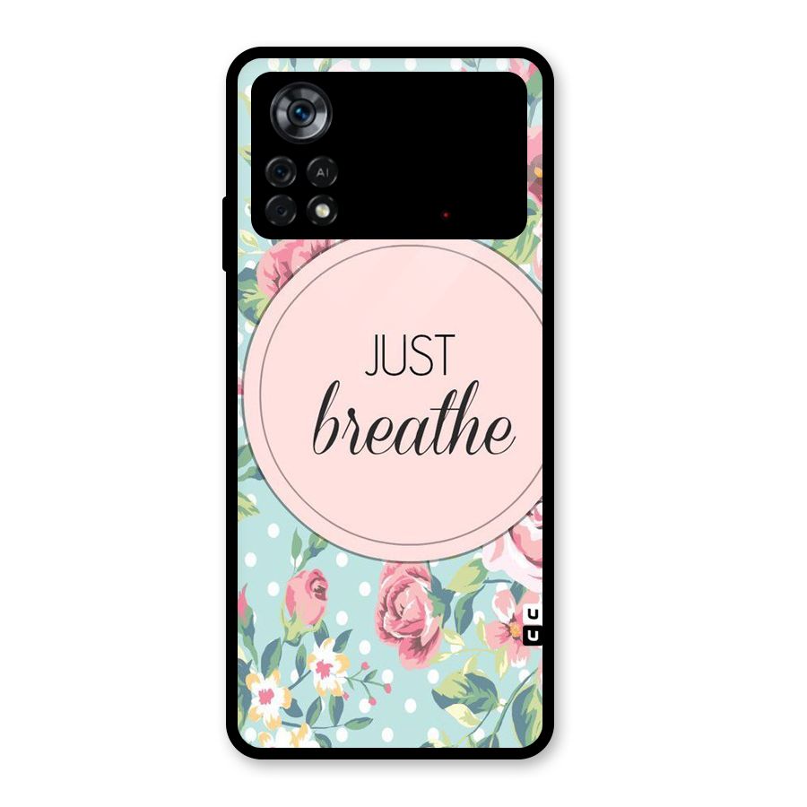 Floral Bloom Glass Back Case for Poco X4 Pro 5G