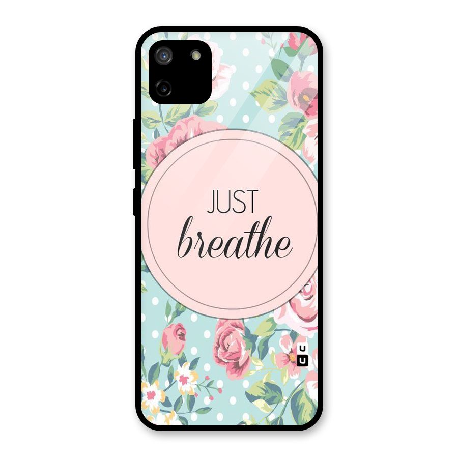 Floral Bloom Glass Back Case for Realme C11