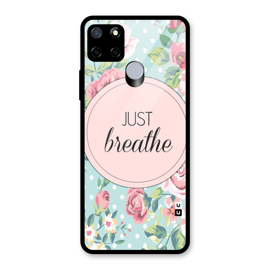 Floral Bloom Glass Back Case for Realme C12
