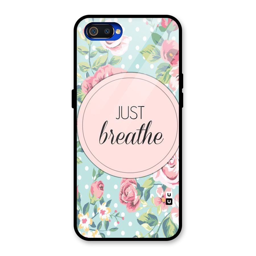Floral Bloom Glass Back Case for Realme C2