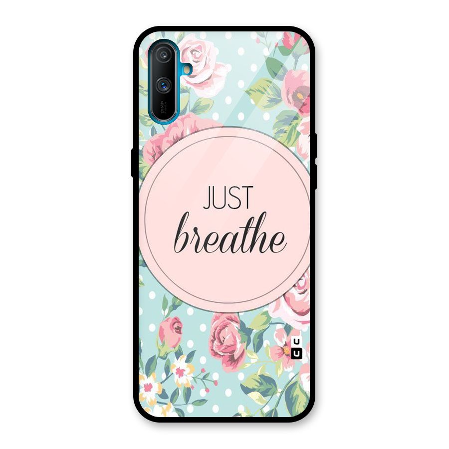 Floral Bloom Glass Back Case for Realme C3
