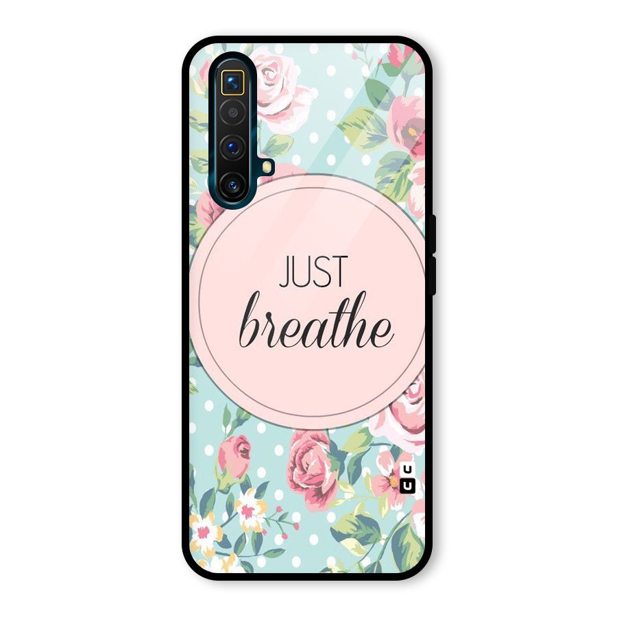 Floral Bloom Glass Back Case for Realme X3
