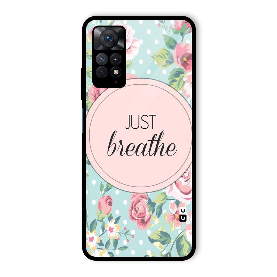 Floral Bloom Glass Back Case for Redmi Note 11 Pro