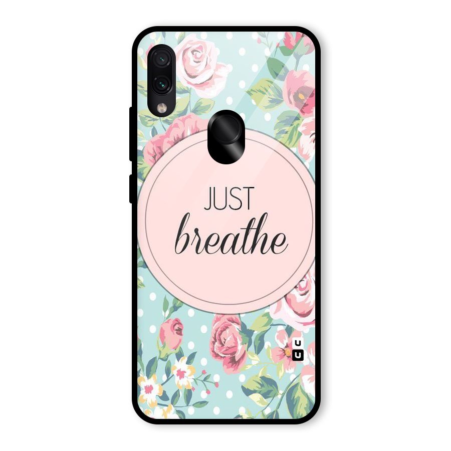 Floral Bloom Glass Back Case for Redmi Note 7