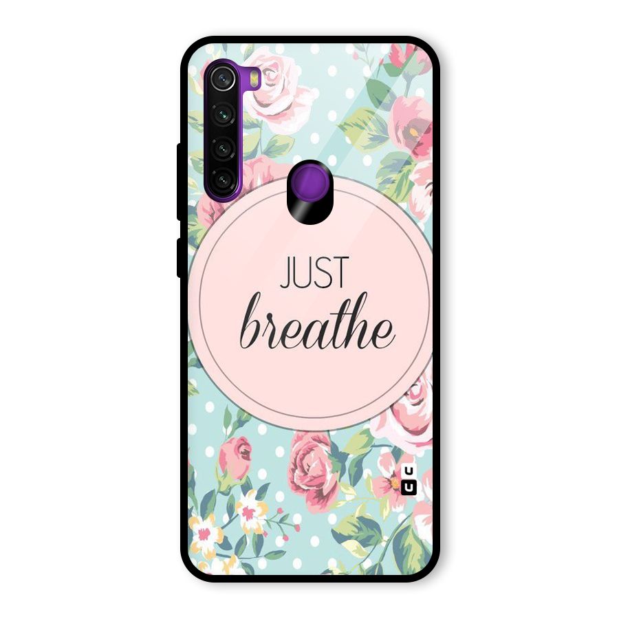 Floral Bloom Glass Back Case for Redmi Note 8