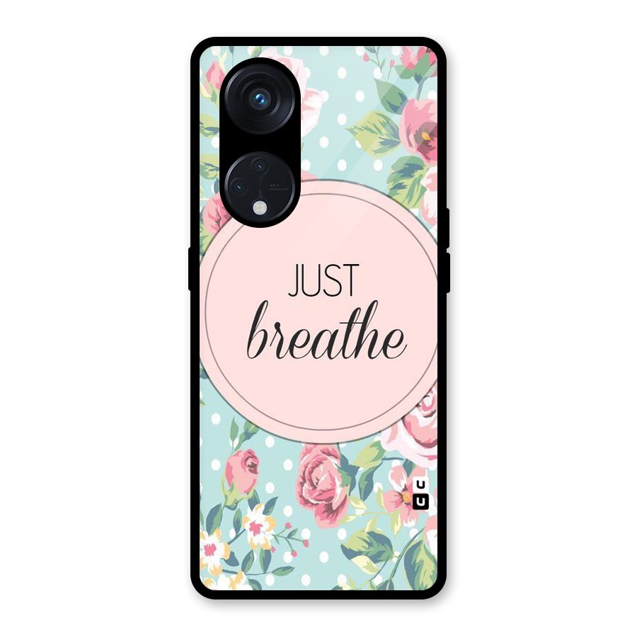 Floral Bloom Glass Back Case for Reno8 T 5G