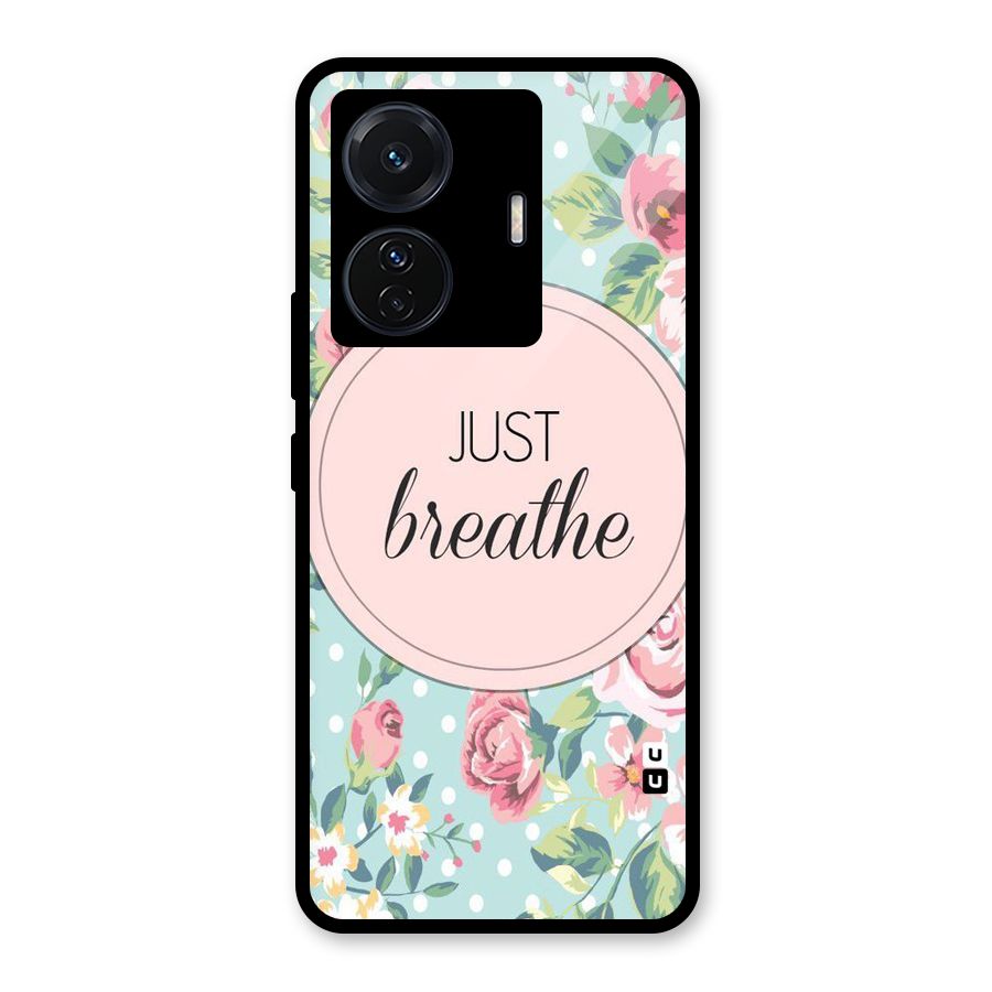 Floral Bloom Glass Back Case for Vivo T1 Pro