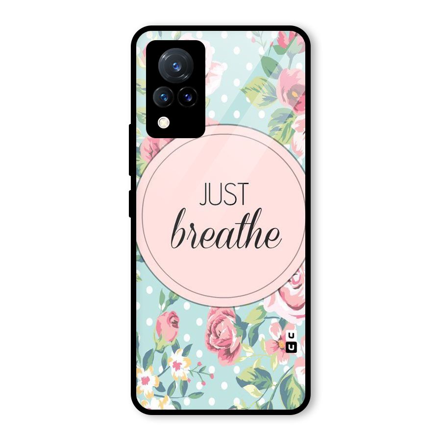 Floral Bloom Glass Back Case for Vivo V21 5G