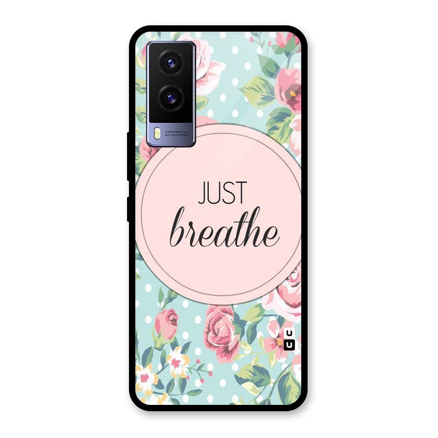 Floral Bloom Glass Back Case for Vivo V21e 5G