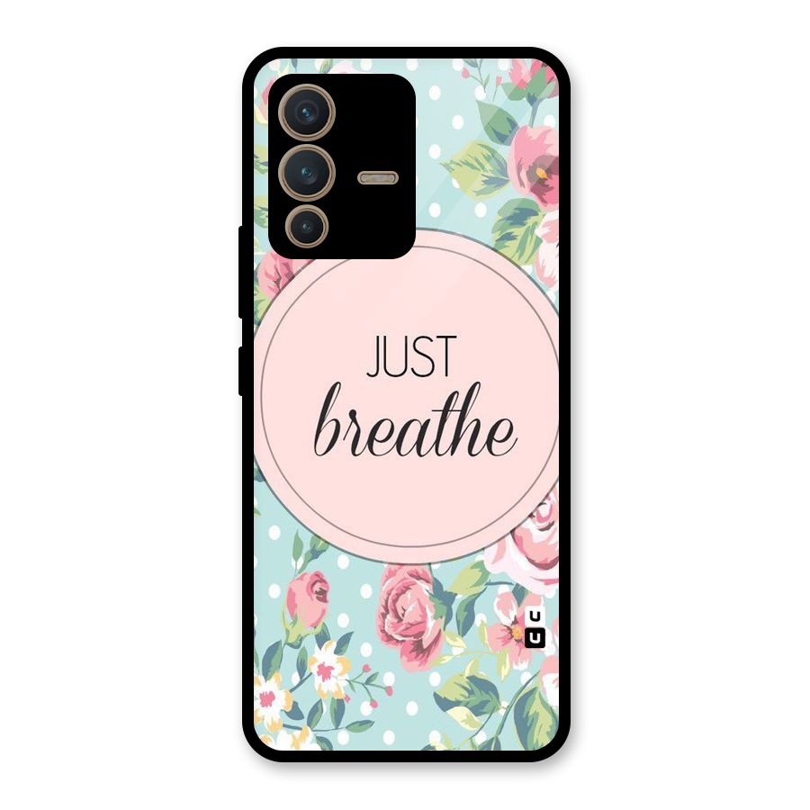 Floral Bloom Glass Back Case for Vivo V23 5G